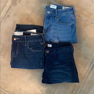 3 pairs of skinny jeans